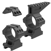 Eastern Tactical Supply 34mm scope rings top view for secure mounting on rifle rail
