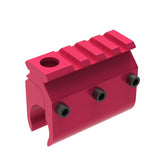 Eastern Tactical Supply 5-slot barrel mount on a shotgun barrel for versatile accessory placement.