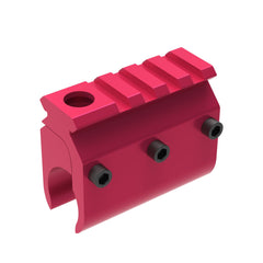 Eastern Tactical Supply 5-slot barrel mount on a shotgun barrel for versatile accessory placement.