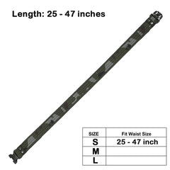 Eastern Tactical Supply Duty Belt size S fits waists 25-47 inches.