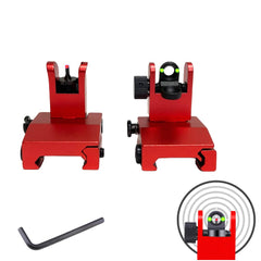 Eastern Tactical Supply flip-up sight with fiber optic green and red dots for quick low-light aiming