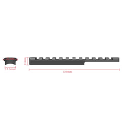 Close-up of screws and hardware for Henry H015 rail mount.