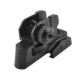 Eastern Tactical Supply rear iron sight with a low-profile, durable aiming reference for AR platforms.