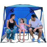 EasyGo CoverU sport tent pod with sunshade and clear view windows for shaded game viewing.