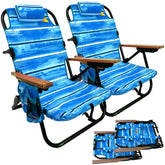 EasyGo Product backpack chair with straps for hands-free beach trips.