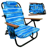 EasyGo Product backpack beach chair with side cup holder for drinks
