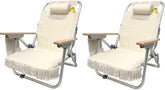 EasyGo Tassel Beach Chair front view shows portable comfort and style.