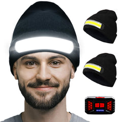 Easymaxx headlamp beanie delivers 230° wide beam for hands-free illumination.