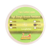 EatMyTackle fluorocarbon leader pink spool offers near-invisible presentation for increased bite chances.