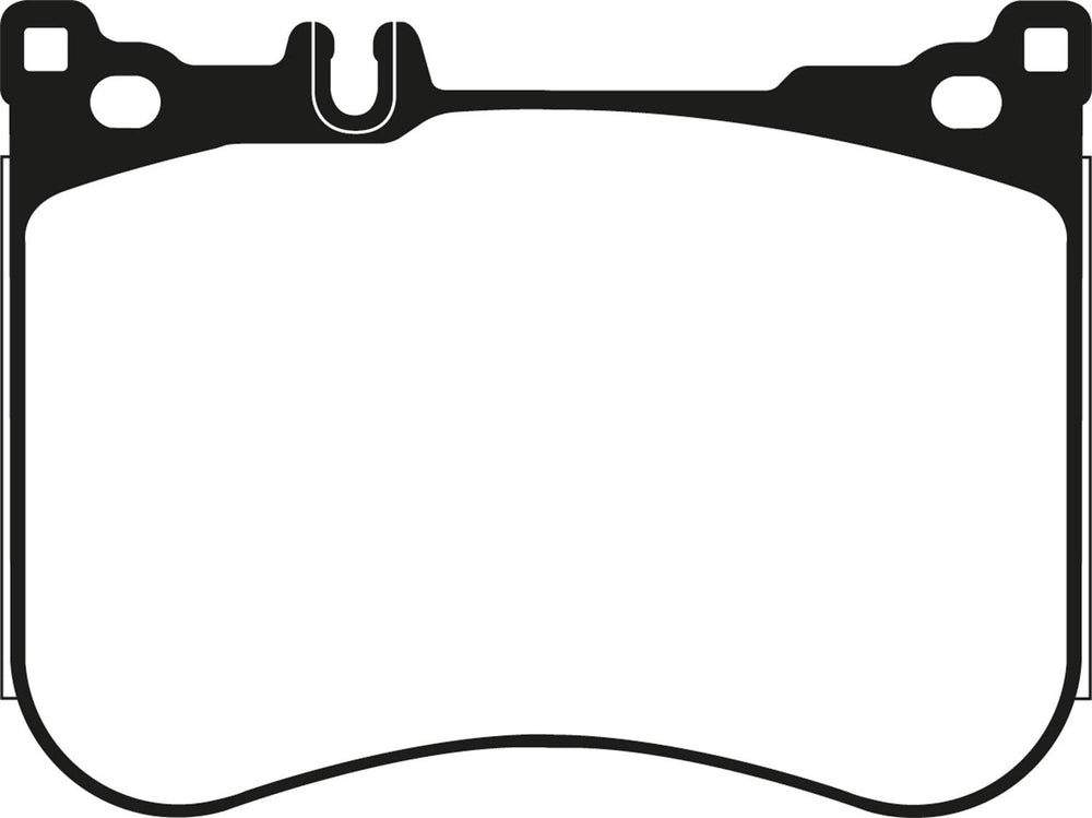 EBC Yellowstuff DP42178R brake pad front view highlighting braking strength