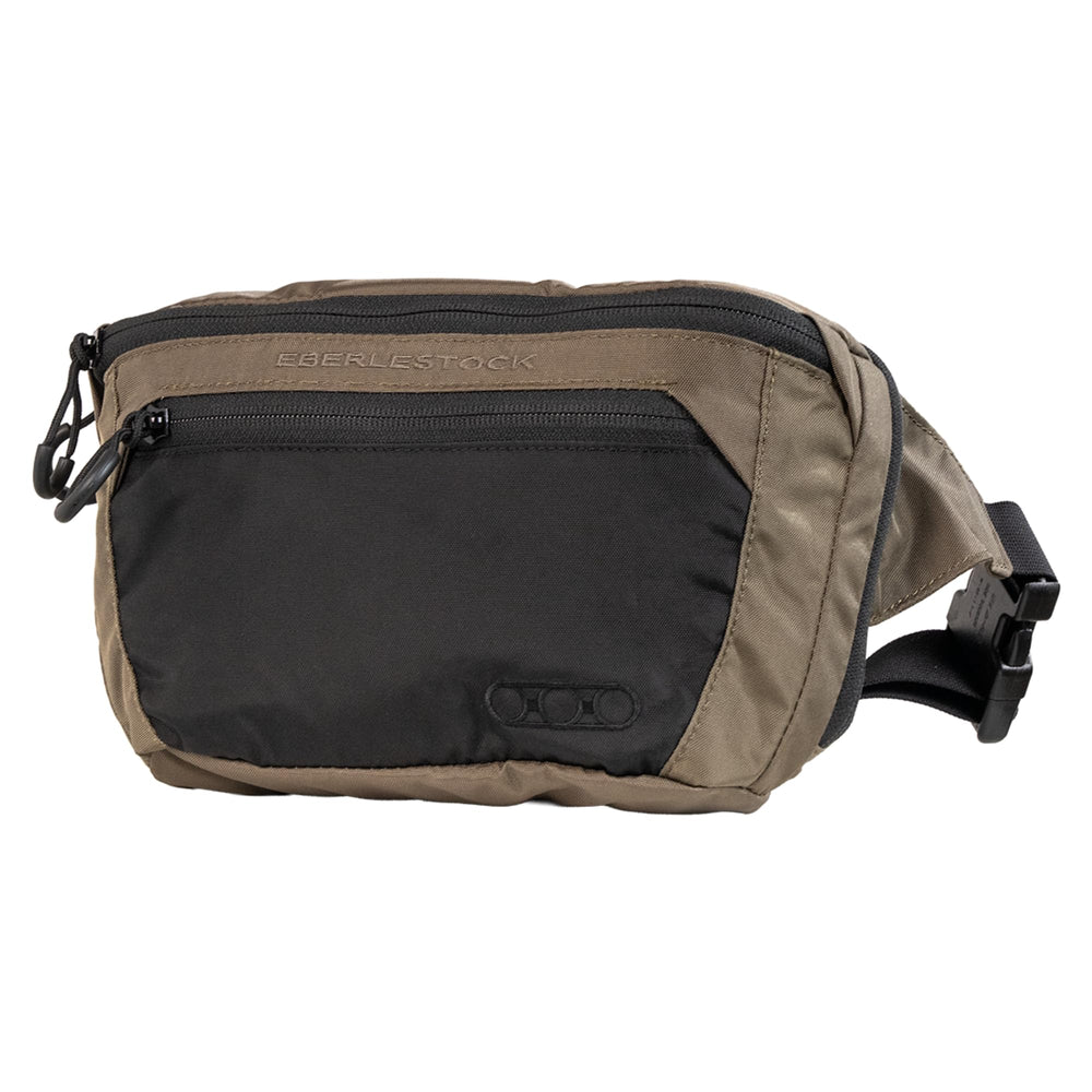 Eberlestock Bando XL back pocket view showing secure, quick-access storage for sub-compact firearms