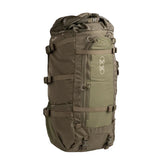 Eberlestock Brooks 3500 pack shown with roll-top closure for compact backcountry storage