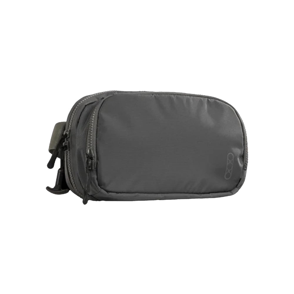 Eberlestock Fade Flex Micro concealed carry waist bag in steel, rapid-access main compartment.
