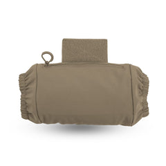 Eberlestock Recon Handwarmer attached to bottom of harness for quick warmth.