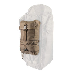Eberlestock Sustainment Pouch Dry Earth with external gear storage for quick-access items on the trail.