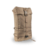 Eberlestock Sustainment Pouch Dry Earth with hose pass-through for easy hydration access.