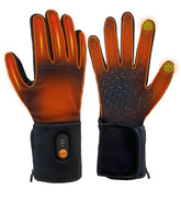 EBOSSOM heated glove liner close-up showing flexible fingertips for touchscreen use in cold.