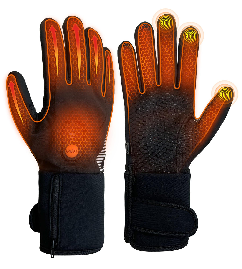 EBOSSOM heated glove liners with full-hand heating coverage for cold commutes.