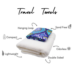 ECCOSOPHY Mykonos oversized towel offers lounge space yet travels light.