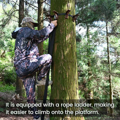 Echo Ridge screw-in anti-slip tree steps provide secure footing.