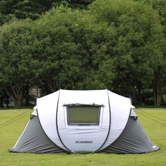 EchoSmile instant pop-up tent demonstrates a quick 10-second setup for shelter.