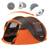 EchoSmile instant pop-up tent setup shows fast shelter for rapid campsite arrivals.