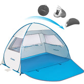 EchoSmile pop-up beach tent front view provides instant sun shelter.