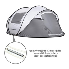 EchoSmile pop-up tent pole upgrade emphasizes durability and stability.