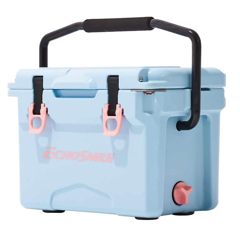 EchoSmile rotomolded cooler front view shows rugged build for outdoor reliability
