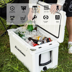 EchoSmile 25QT interior with food-safe lining suitable for safe foods on adventures.