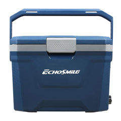 EchoSmile Ultra-Light Cooler 20L front view shows organized outdoor storage.