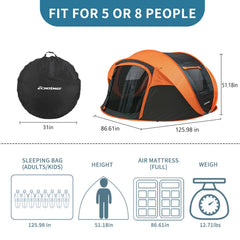 EchoSmile ventilation with mesh windows ensures airflow and bug protection