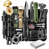 EchoVenrek 20-in-1 survival kit in a compact-case provides on-the-go protection