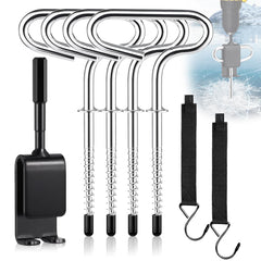 Ecmln 7PCS Ice Anchor Tool Kit product overview
