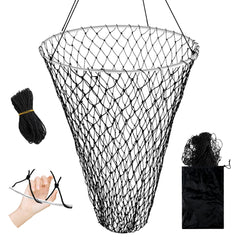 EcoBrisa foldable pier net 24x36 inch with black soft steel hoop
