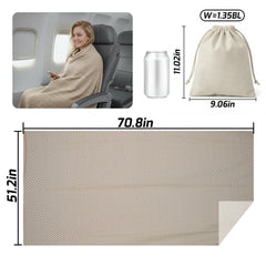 ECONVCE compact travel blanket rolled for quick storage in a carry-on.