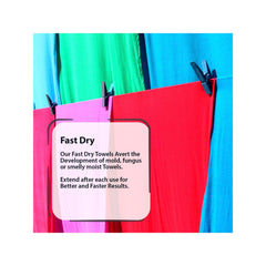 ecox Outdoors microfiber towel with hanging clip for easy access