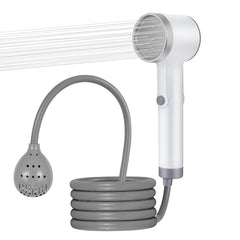 Ecumavin portable shower pump with high-flow motor for camping rinses.