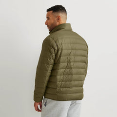 Eddie Bauer CirrusLite down jacket Alder back view showing sleek packable silhouette.