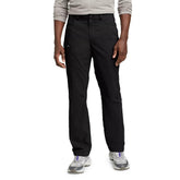 Eddie Bauer Rainier Lined Pants black fabric close-up showing stretch and texture