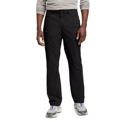 Eddie Bauer Rainier Lined Pants black fabric close-up showing stretch and texture