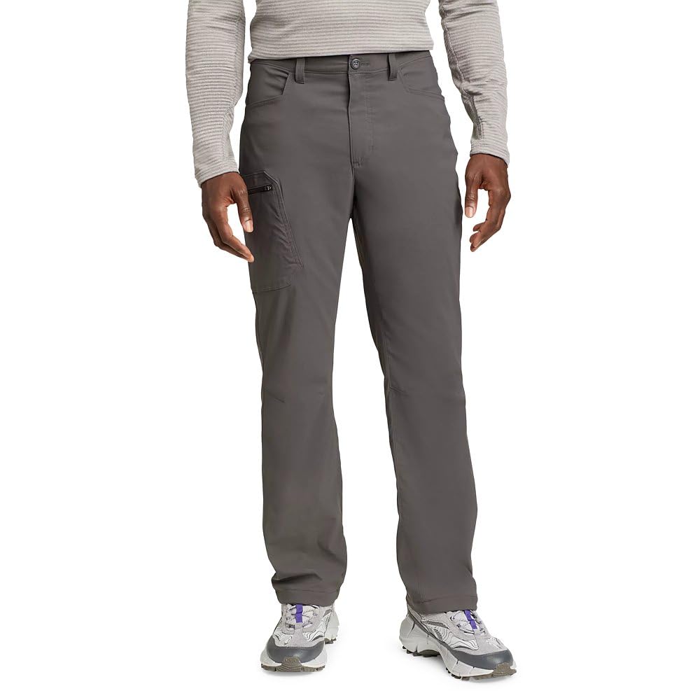 Eddie Bauer Rainier pants with warm fleece lining for cold-weather hikes.