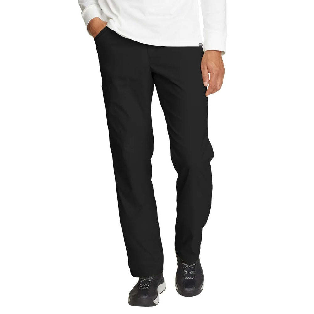 Eddie Bauer water-repellent pant front view shows all-weather stretch comfort