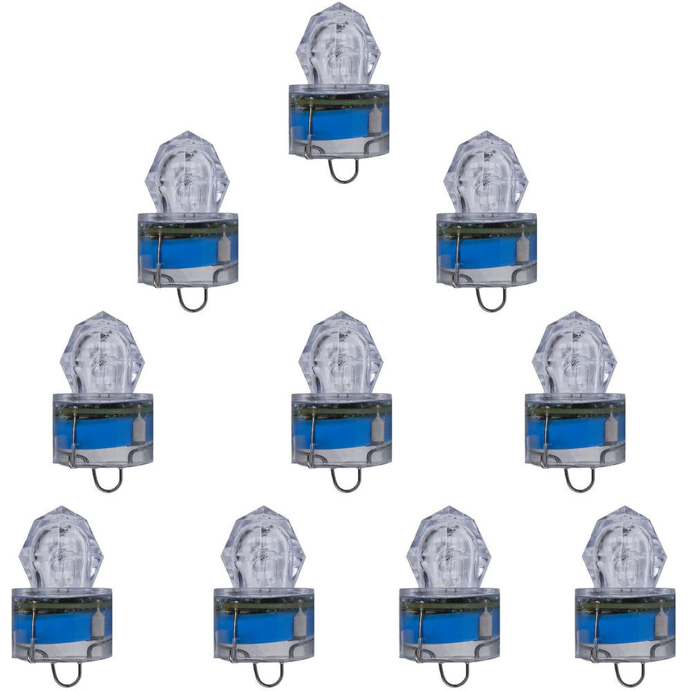 Edearkar LED Fishing Light 10-Pack blue underwater glow