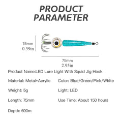 Edearkar LED lure light red color