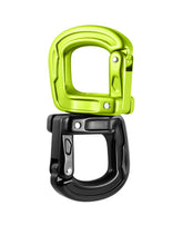 EDELRID Cupid Swivel Oasis angle view highlighting compact design for quick terminations.