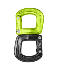 EDELRID Cupid Swivel Oasis in use with slings shows smooth rotation under load.