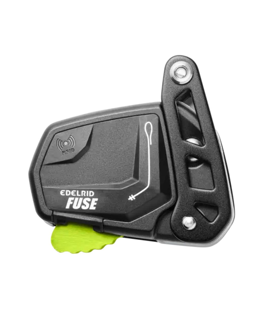 EDELRID Fuse Fall Arrester overview with compact design and 140 kg payload.