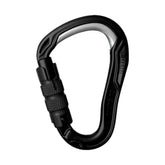 EDELRID HMS Bulletproof Night Triple Lock close-up showing smooth keylock handling