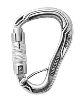 Edelrid HMS Bulletproof Triple FG in hand, showcasing compact belay readiness.